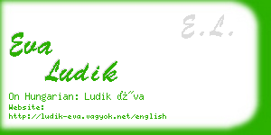 eva ludik business card